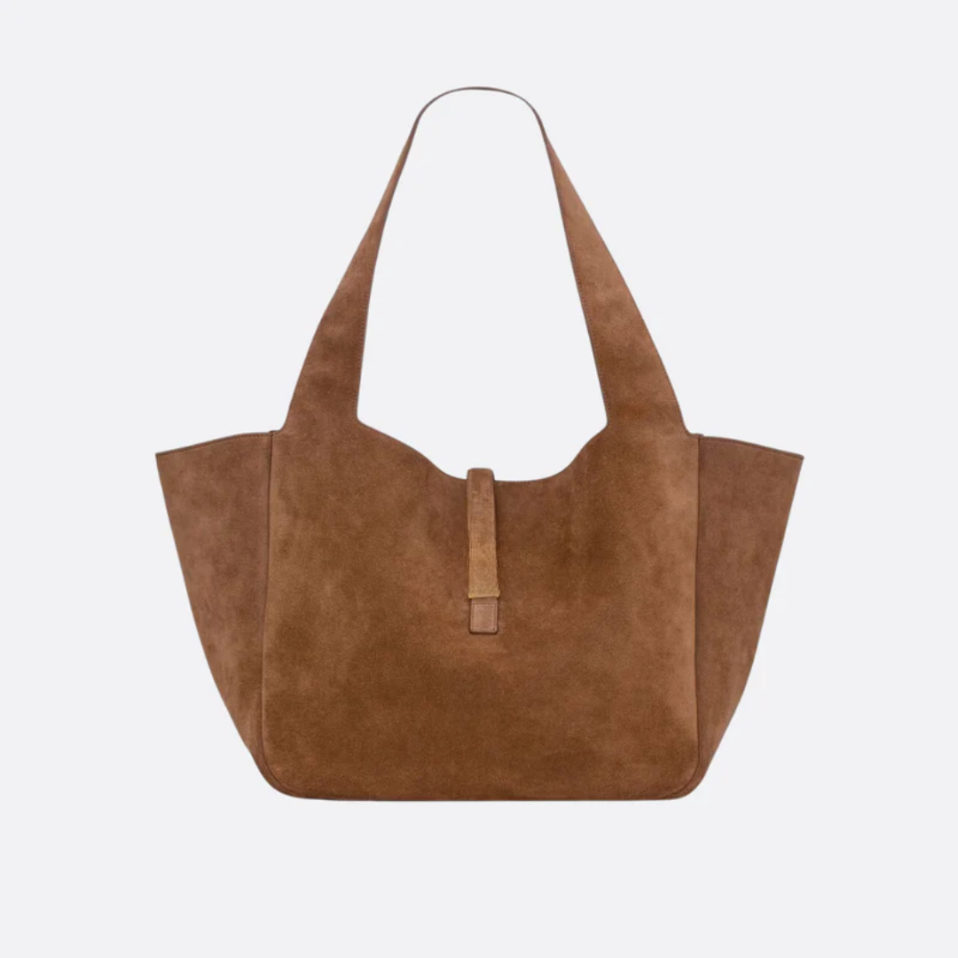 Veloursleder-Schultertasche