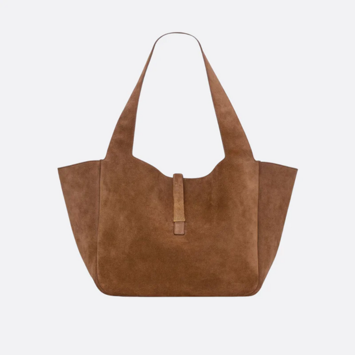 Veloursleder-Schultertasche